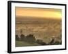 View of Glastonbury During Sunset from Glastonbury Tor, Somerset, England, United Kingdom, Europe-Sara Erith-Framed Photographic Print