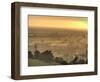 View of Glastonbury During Sunset from Glastonbury Tor, Somerset, England, United Kingdom, Europe-Sara Erith-Framed Photographic Print