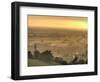 View of Glastonbury During Sunset from Glastonbury Tor, Somerset, England, United Kingdom, Europe-Sara Erith-Framed Photographic Print