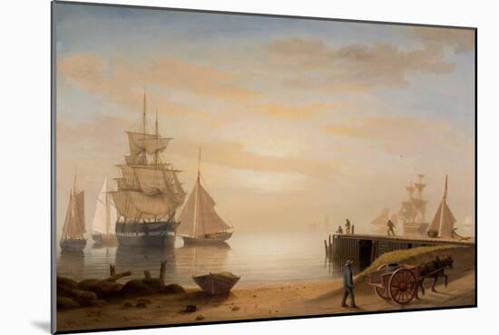 View of Gloucester Harbor, 1852-Fitz Henry Lane-Mounted Giclee Print