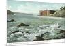 View of Golden Gate and Fort Point - San Francisco, CA-Lantern Press-Mounted Art Print