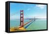 View of Golden Gate Bridge, San Francisco, California, North America-Marco Simoni-Framed Stretched Canvas