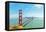 View of Golden Gate Bridge, San Francisco, California, North America-Marco Simoni-Framed Stretched Canvas