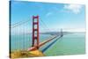 View of Golden Gate Bridge, San Francisco, California, North America-Marco Simoni-Stretched Canvas