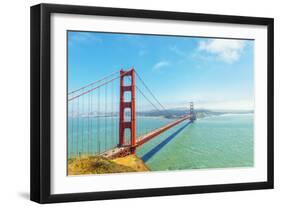 View of Golden Gate Bridge, San Francisco, California, North America-Marco Simoni-Framed Photographic Print