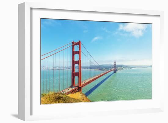 View of Golden Gate Bridge, San Francisco, California, North America-Marco Simoni-Framed Photographic Print