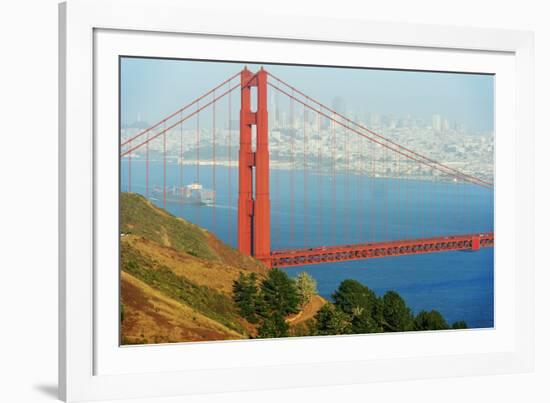 View of Golden Gate Bridge, San Francisco, California, North America-Marco Simoni-Framed Photographic Print