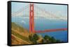 View of Golden Gate Bridge, San Francisco, California, North America-Marco Simoni-Framed Stretched Canvas