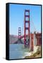 View of Golden Gate Bridge, San Francisco, California, North America-Marco Simoni-Framed Stretched Canvas