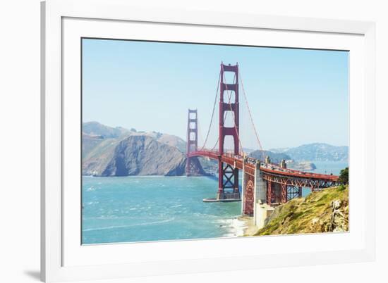 View of Golden Gate Bridge, San Francisco, California, North America-Marco Simoni-Framed Photographic Print