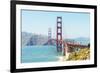 View of Golden Gate Bridge, San Francisco, California, North America-Marco Simoni-Framed Photographic Print