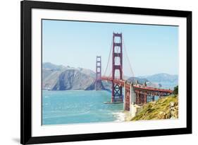 View of Golden Gate Bridge, San Francisco, California, North America-Marco Simoni-Framed Photographic Print