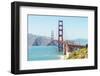 View of Golden Gate Bridge, San Francisco, California, North America-Marco Simoni-Framed Premium Photographic Print