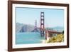 View of Golden Gate Bridge, San Francisco, California, North America-Marco Simoni-Framed Photographic Print