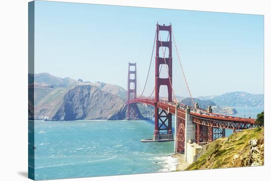 View of Golden Gate Bridge, San Francisco, California, North America-Marco Simoni-Stretched Canvas