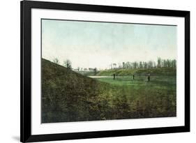 View of Golfers Playing at Inverness Club - Toledo, OH-Lantern Press-Framed Premium Giclee Print