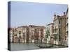 View of Gondola on the Grand Canal, Venice, Italy-Dennis Flaherty-Stretched Canvas