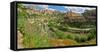 View of Gorge seen from town, Hoz del Huecar, Cuenca, Castilla-La Mancha, Spain-null-Framed Stretched Canvas
