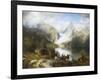 View of Gosau Lake near Salzburg-August Wilhelm Leu-Framed Giclee Print