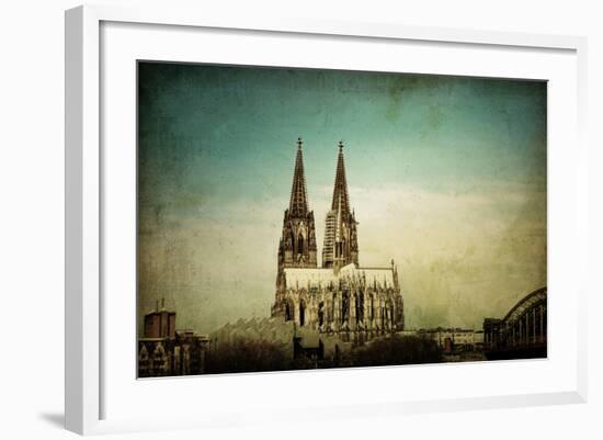 View of Gothic Cathedral in Cologne, Germany-ilolab-Framed Photographic Print