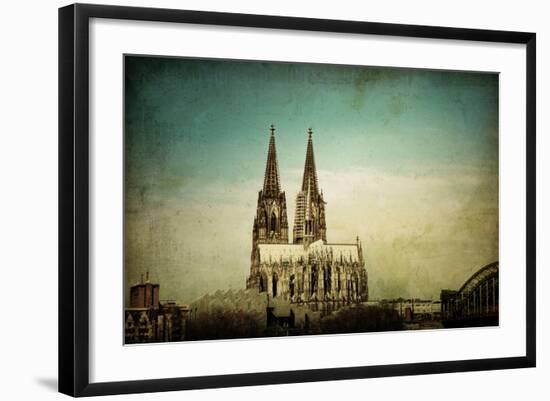 View of Gothic Cathedral in Cologne, Germany-ilolab-Framed Photographic Print