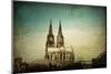 View of Gothic Cathedral in Cologne, Germany-ilolab-Mounted Photographic Print