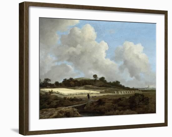 View of Grainfields with a Distant Town, c.1670-Jacob Isaaksz. Or Isaacksz. Van Ruisdael-Framed Giclee Print