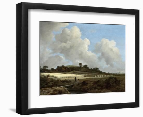 View of Grainfields with a Distant Town, c.1670-Jacob Isaaksz. Or Isaacksz. Van Ruisdael-Framed Premium Giclee Print