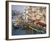 View of Grand Canal and Riva Del Vin from Rialto Bridge, Venice, Veneto, Italy-Martin Child-Framed Photographic Print
