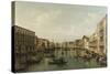 View of Grand Canal with the Palazzi Foscari and Moro Lin-Bernardo Bellotto-Stretched Canvas