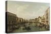 View of Grand Canal with the Palazzi Foscari and Moro Lin-Bernardo Bellotto-Stretched Canvas