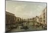 View of Grand Canal with the Palazzi Foscari and Moro Lin-Bernardo Bellotto-Mounted Giclee Print