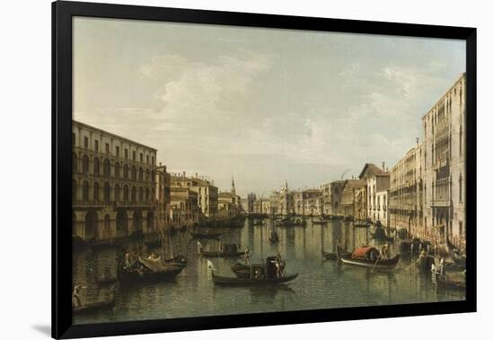 View of Grand Canal with the Palazzi Foscari and Moro Lin-Bernardo Bellotto-Framed Giclee Print