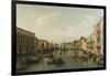 View of Grand Canal with the Palazzi Foscari and Moro Lin-Bernardo Bellotto-Framed Giclee Print