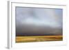 View of grassland habitat with stormclouds, Ol Pejeta Conservancy, Laikipia District, Kenya-Ben Sadd-Framed Photographic Print