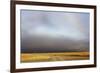 View of grassland habitat with stormclouds, Ol Pejeta Conservancy, Laikipia District, Kenya-Ben Sadd-Framed Photographic Print