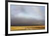 View of grassland habitat with stormclouds, Ol Pejeta Conservancy, Laikipia District, Kenya-Ben Sadd-Framed Photographic Print
