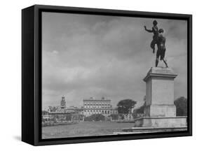 View of Great House at Cliveden, Estate Owned by Lord William Waldorf Astor and Lady Nancy Astor-Hans Wild-Framed Stretched Canvas