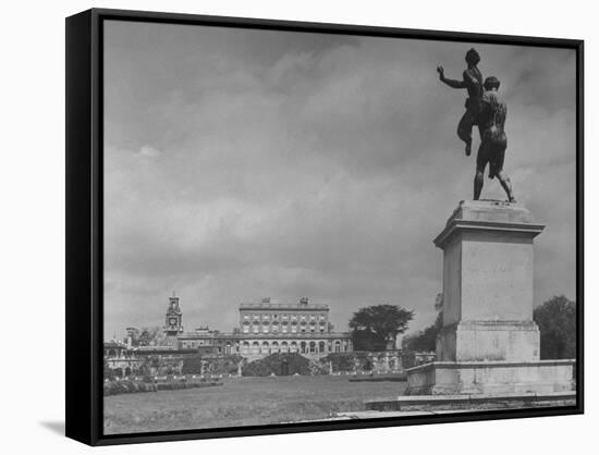 View of Great House at Cliveden, Estate Owned by Lord William Waldorf Astor and Lady Nancy Astor-Hans Wild-Framed Stretched Canvas