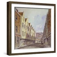 View of Great Winchester Street with Winchester Place Visible in the Distance, London, 1839-Robert Blemmell Schnebbelie-Framed Giclee Print