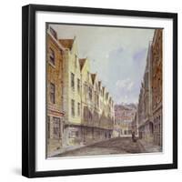 View of Great Winchester Street with Winchester Place Visible in the Distance, London, 1839-Robert Blemmell Schnebbelie-Framed Giclee Print