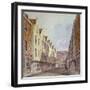 View of Great Winchester Street with Winchester Place Visible in the Distance, London, 1839-Robert Blemmell Schnebbelie-Framed Giclee Print