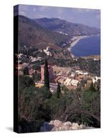 View of Greek Theater, Taormina, Sicily, Italy-Connie Ricca-Stretched Canvas