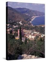 View of Greek Theater, Taormina, Sicily, Italy-Connie Ricca-Stretched Canvas