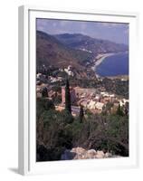 View of Greek Theater, Taormina, Sicily, Italy-Connie Ricca-Framed Premium Photographic Print