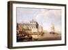 View of Greenwich Hospital, from the North Bank of the Thames, 1835, with Fishing Activities on The-George the Elder Chambers-Framed Giclee Print