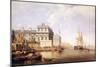 View of Greenwich Hospital, from the North Bank of the Thames, 1835, with Fishing Activities on The-George the Elder Chambers-Mounted Giclee Print