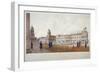 View of Greenwich Hospital with Residents in the Foreground, London, 1830-William Porden Kay-Framed Giclee Print