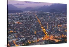 View of Grenoble at Dusk-Jon Hicks-Stretched Canvas