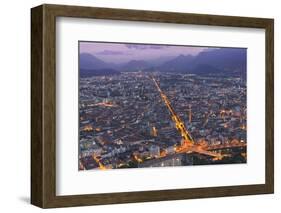 View of Grenoble at Dusk-Jon Hicks-Framed Photographic Print